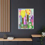 Cattails Canvas, Framed