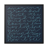 Amazing Grace Canvas (Navy), Framed