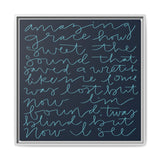 Amazing Grace Canvas (Navy), Framed