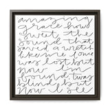 Amazing Grace Canvas, Framed