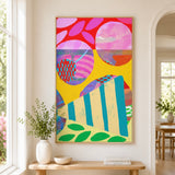 Bubblegum Pie Canvas, Framed