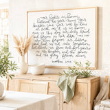 Our Father Canvas, Framed