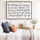 Be Strong And Courageous Canvas, Framed