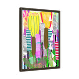 Cattails Canvas, Framed