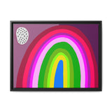 Neon Rainbow Canvas, Framed