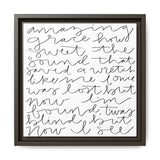 Amazing Grace Canvas, Framed