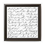 Amazing Grace Canvas, Framed