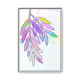 Lilac Palm Canvas, Framed