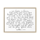 Our Father Canvas, Framed