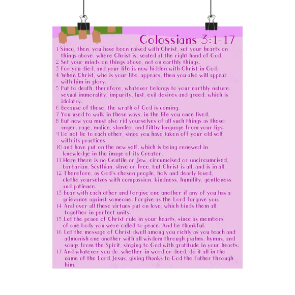 Colossians 3:1-17 Poster