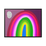 Neon Rainbow Canvas, Framed