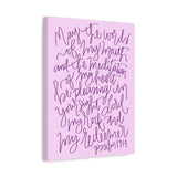 May The Words Of My Mouth Canvas (Pink)