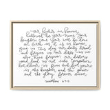 Our Father Canvas, Framed