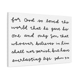 For God So Loved The World Canvas, 1.25"