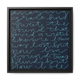 Amazing Grace Canvas (Navy), Framed