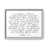 Our Father Canvas, Framed