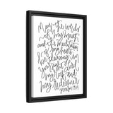 May The Words Of My Mouth Canvas, Framed