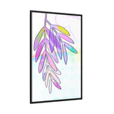 Lilac Palm Canvas, Framed