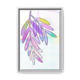 Lilac Palm Canvas, Framed