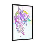 Lilac Palm Canvas, Framed