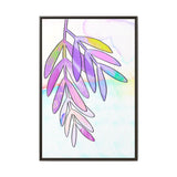 Lilac Palm Canvas, Framed