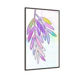 Lilac Palm Canvas, Framed