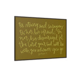 Be Strong And Courageous Canvas (Brown), Framed