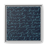 Amazing Grace Canvas (Navy), Framed