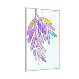 Lilac Palm Canvas, Framed