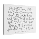 And The Rain Fell (willow script) Canvas, 0.75"