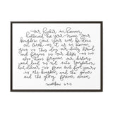 Our Father Canvas, Framed