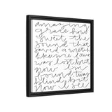 Amazing Grace Canvas, Framed