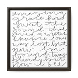 Amazing Grace Canvas, Framed