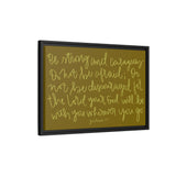 Be Strong And Courageous Canvas (Brown), Framed