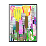 Cattails Canvas, Framed