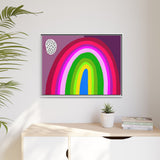 Neon Rainbow Canvas, Framed