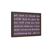 For God So Loved The World Canvas (Purple), Framed