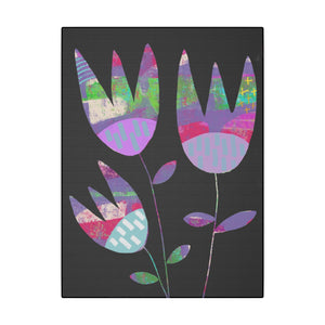 Grape Tulips Canvas, 0.75"