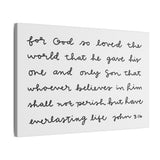 For God So Loved The World Canvas, 0.75"