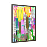 Cattails Canvas, Framed