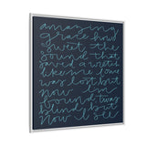 Amazing Grace Canvas (Navy), Framed