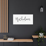 Custom Name + EST. Date Canvas, 1.25"