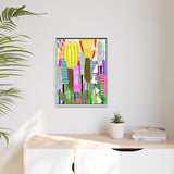 Cattails Canvas, Framed