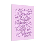 May The Words Of My Mouth Canvas (Pink)