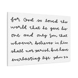 For God So Loved The World Canvas, 1.25"