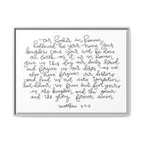 Our Father Canvas, Framed