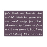 For God So Loved The Loved The World Canvas (Purple)