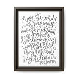 May The Words Of My Mouth Canvas, Framed