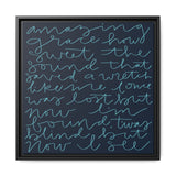 Amazing Grace Canvas (Navy), Framed