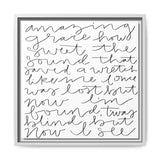 Amazing Grace Canvas, Framed